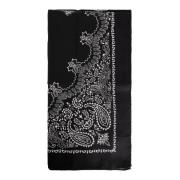 Paisley Jacquard Bandana i Sort