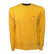 Rund hals sennep sweater til mænd med logo - XL