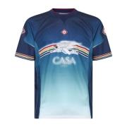 Fodboldstil Jersey T-shirt med Multicolor Print