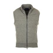 Grå Sweater Full Zip Gilet