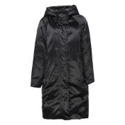 Urban Long Puffer Coat i Sort