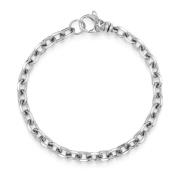 Men's Silver 4mm Cable Chain Bracelet