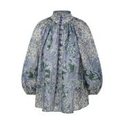 Grøn Paisley Bluse