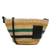 Pre-owned Rattan crossbody-tasker