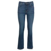 Slim Flare Denim Jeans med Butterfly Logo