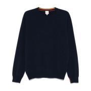 Navy Blue Cashmere Crewneck Sweater