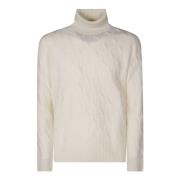 Hvid Turtleneck Sweater