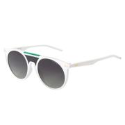 Hvid Unisex Solbrille Acetat Stil