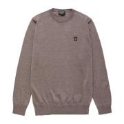 Beige Pullover med Frontlogo