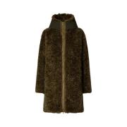 Angelica Faux Shearling Hooded Coat