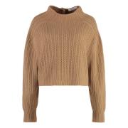 Mock Turtleneck Uld Cashmere Sweater