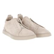 Suede Low Top Sneaker Elastik Kryds