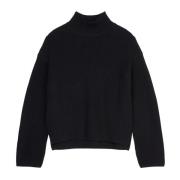 Turtleneck strikket sweater løs