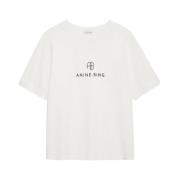 Retro Jaylin Monogram T-shirt i Elfenben