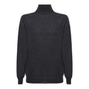 Grå uld turtleneck sweater