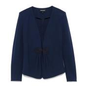 Blazer med frontlukning V-hals