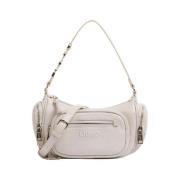 Champagne Hobo Taske med Metal Logo