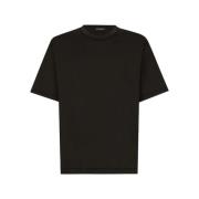 Sort Bomuld Crew Neck T-shirt