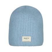 Ribstrikket Beanie Hat med Label Patch