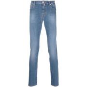 Blå Straight Jeans Casual Stil