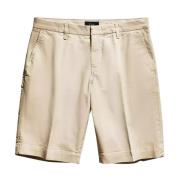 Beige stretch bermuda shorts