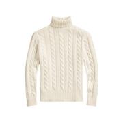 Chunky Strikket Turtleneck Uld Kashmir Sweater