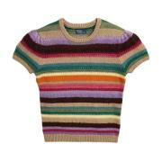 Farverig Stribet Sweater