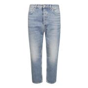 Stone Washed Denim Jeans Happy