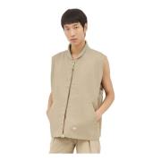 Twill Crewneck Vest med Lommer