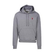 Hjerte Hoodie i Heather Grey