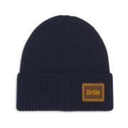 Marineblå Uld Beanie Hat