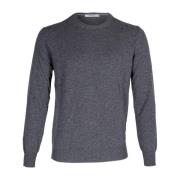 Herre Crewneck Sweater. Langærmet. Uld & Cashmere Blanding.