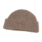 Brun Strikket Unisex Hat med Logo