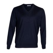 Herre Uld V-Hals Sweater Produceret i Italien