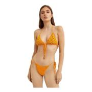 Orange Crochet Bikini Top Alivia