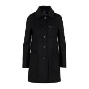 Urban Coat Sort Uld Kashmir Blanding