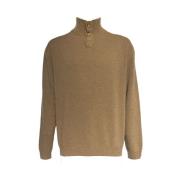 Mock Neck Sweater i Taupe