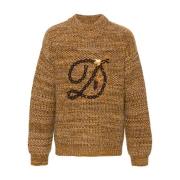 Brun Merinould Rund Hals Sweater