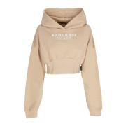 Cropped Corset Hoodie Sand