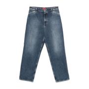 Indigo Blue Denim Jeans Straight Leg