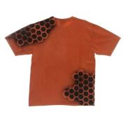 Orange Herre T-shirt i sten-vasket