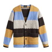 Farveblok Strik Cardigan