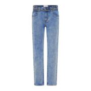 Mid Rise Truckers Jeans