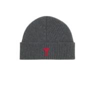 Rød Hjerte Uld Beanie