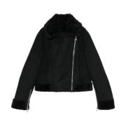 Sort Shearling Krave Frakke