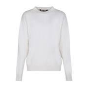 Hvid Monogram Strik Jumper