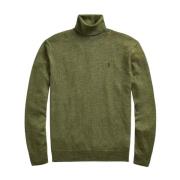 Oliven grøn sweater med logo