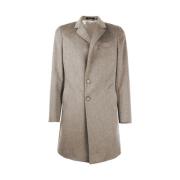 Beige uldjakke med Loro Piana-stof