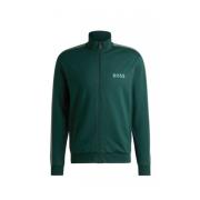 Grøn Zip-Up Sweatshirt