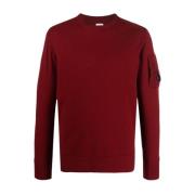 Rød Merinould Rund Hals Sweater